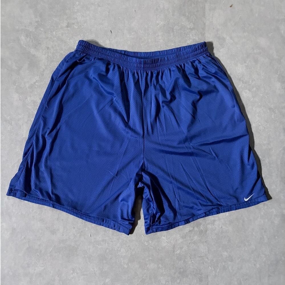 2000s Vintage Nike Blue Mesh Shorts -XXL